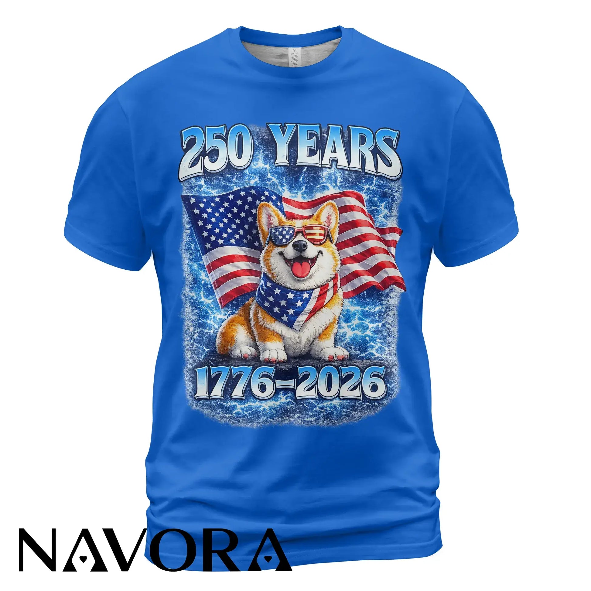 Corgi T-Shirt – 250 Years Independence Day 1776–2026
