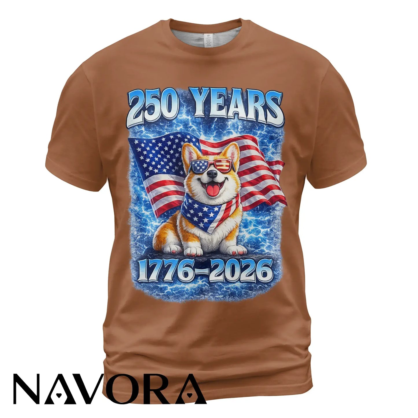 Corgi T-Shirt – 250 Years Independence Day 1776–2026