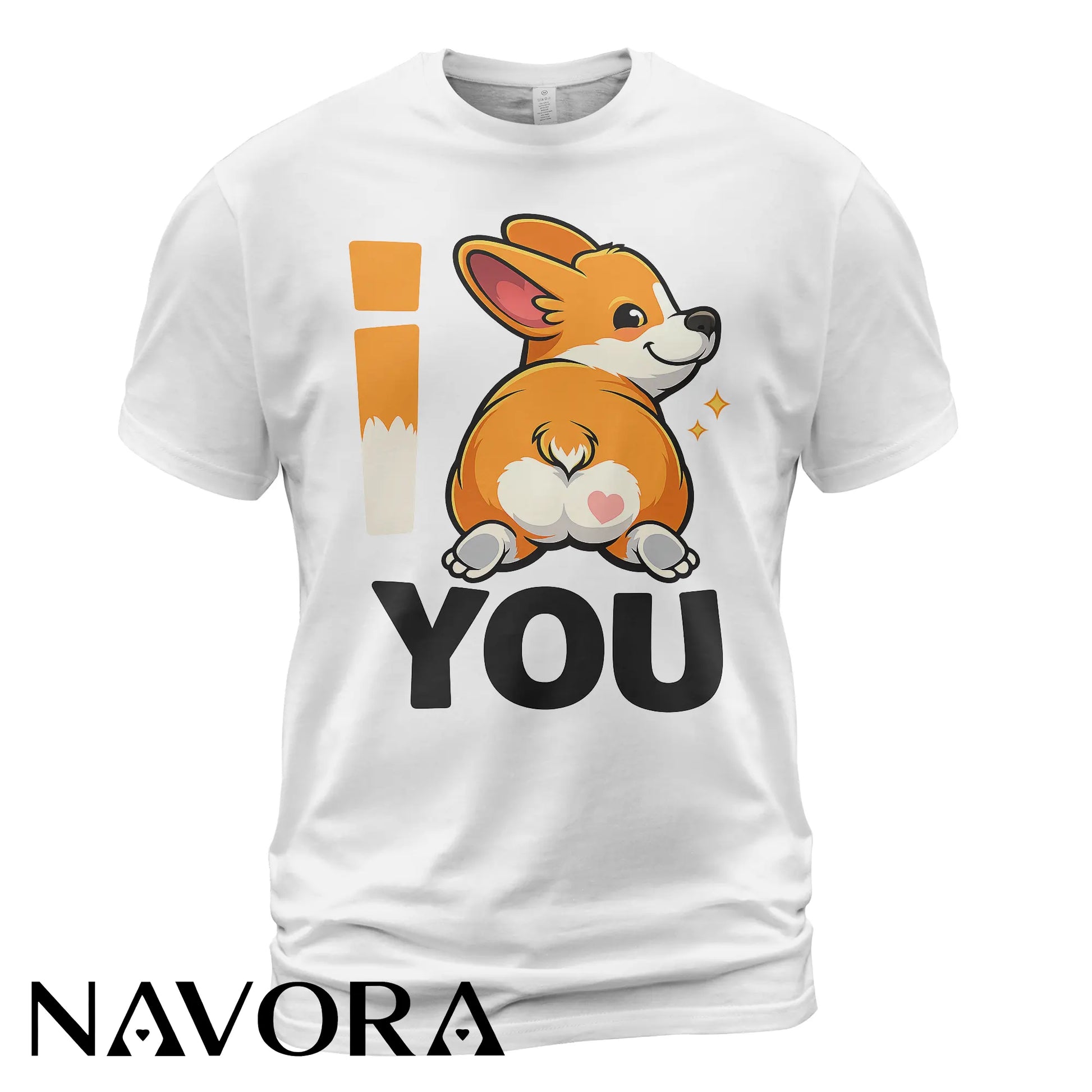 Corgi T-Shirt – Cute “I Love You” Corgi Butt Shirt