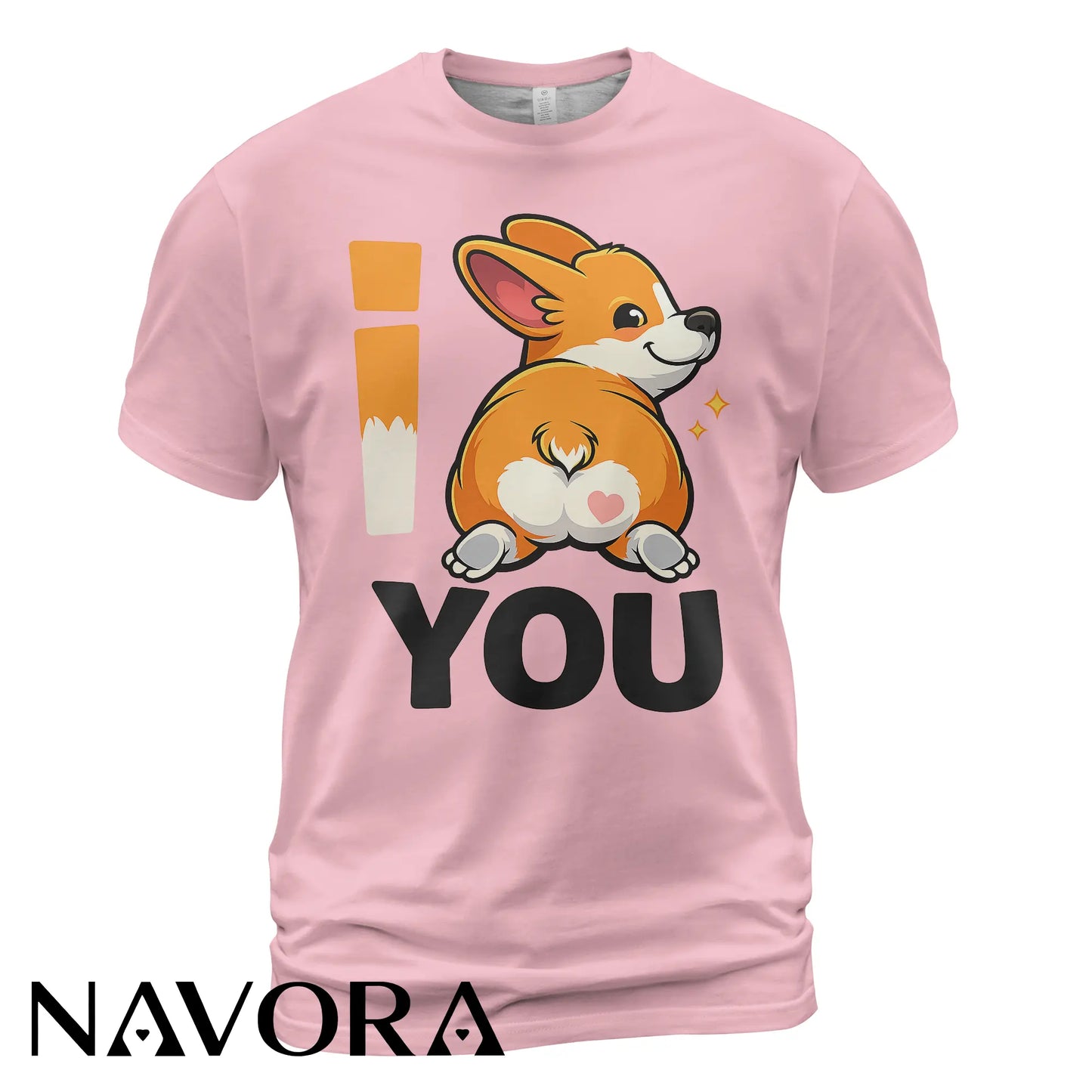 Corgi T-Shirt – Cute “I Love You” Corgi Butt Shirt