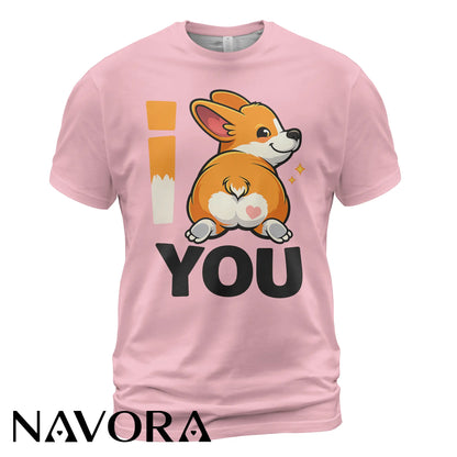 Corgi T-Shirt – Cute “I Love You” Corgi Butt Shirt
