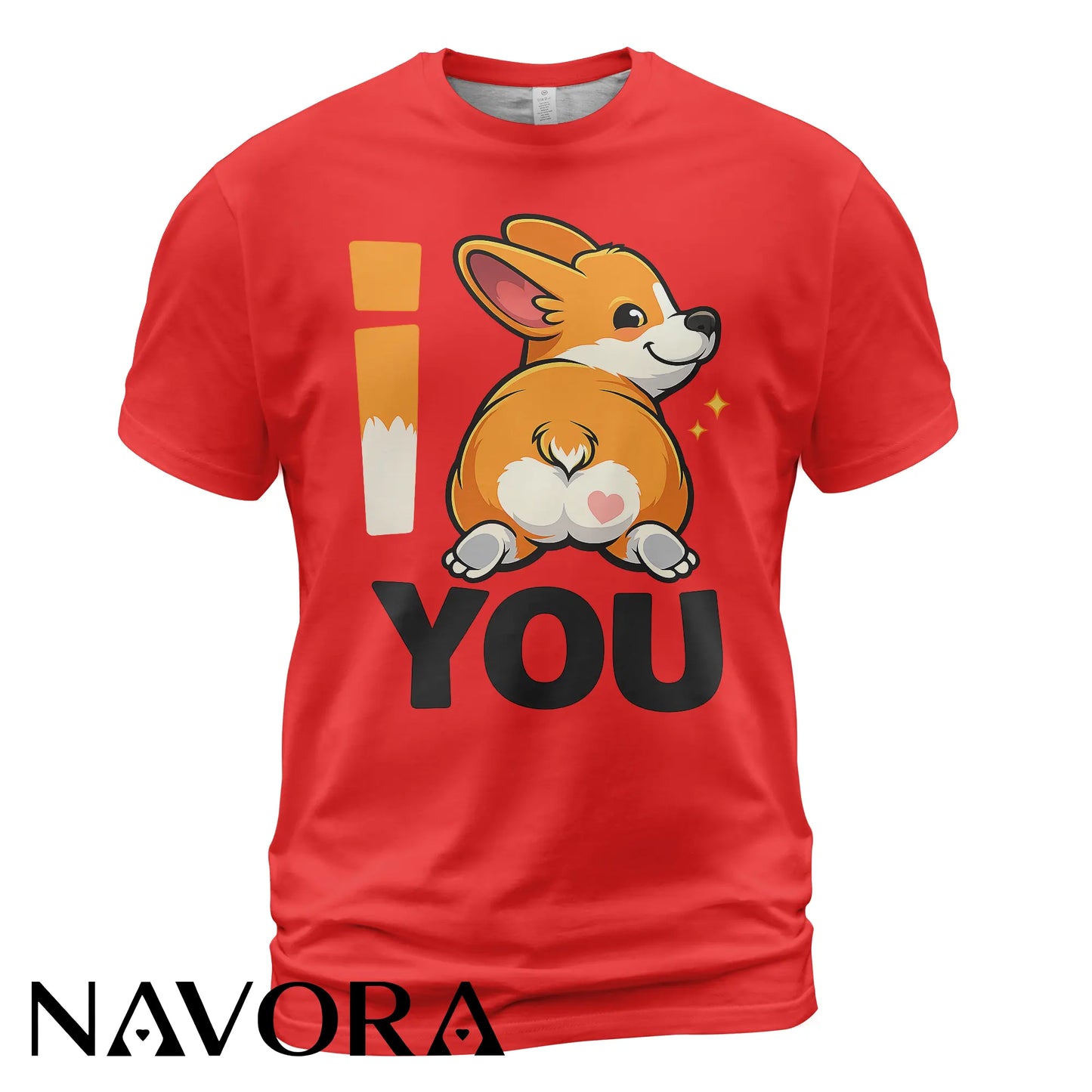 Corgi T-Shirt – Cute “I Love You” Corgi Butt Shirt