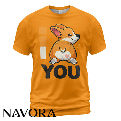 Corgi T-Shirt – Cute “I Love You” Corgi Butt Shirt