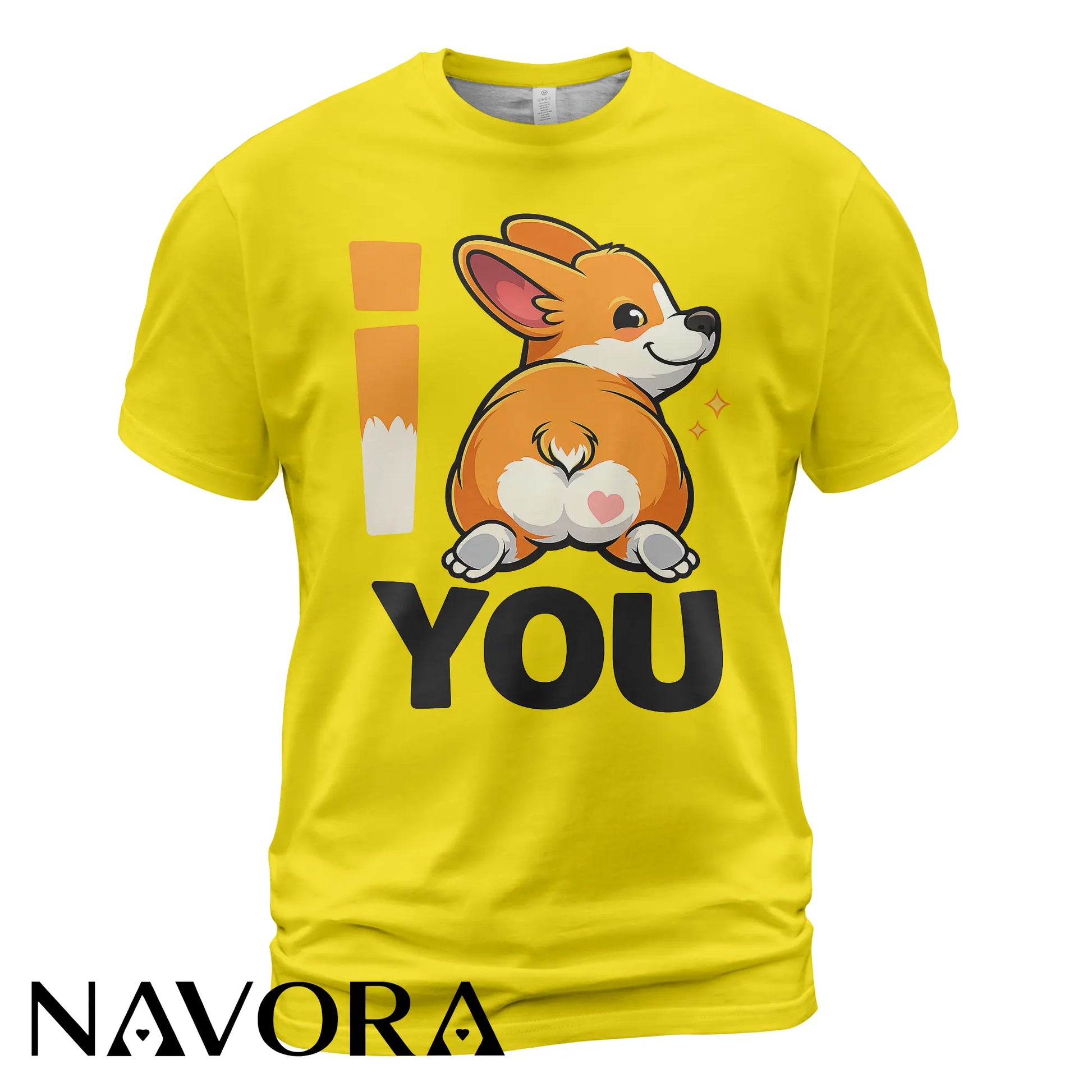 Corgi T-Shirt – Cute “I Love You” Corgi Butt Shirt