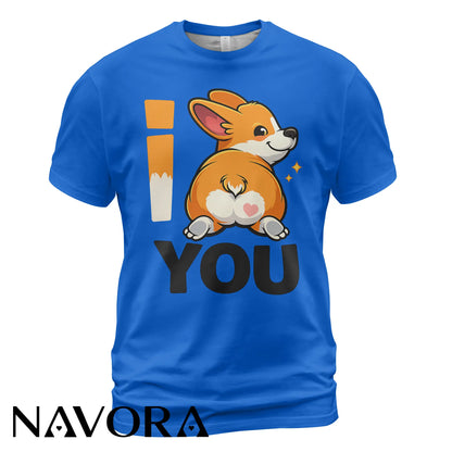 Corgi T-Shirt – Cute “I Love You” Corgi Butt Shirt