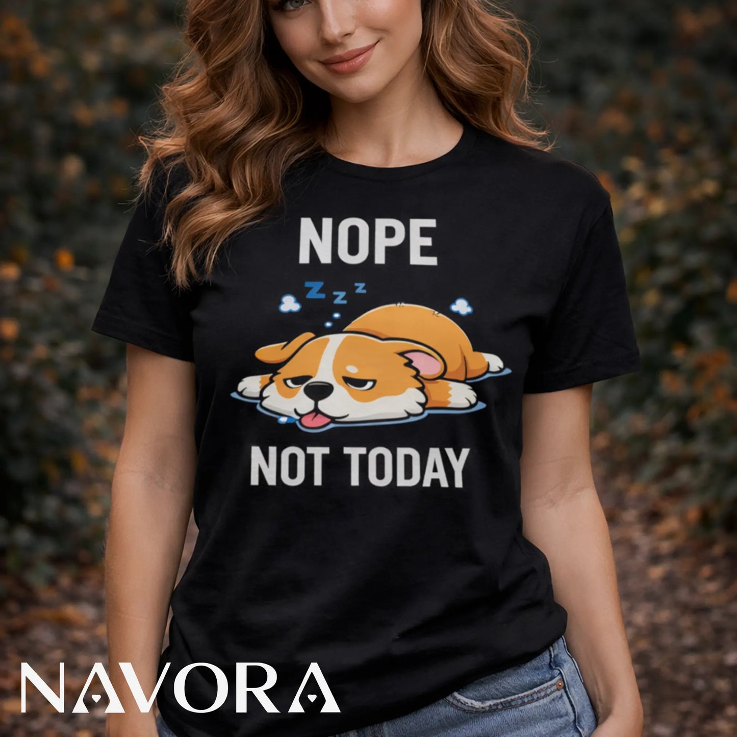 Corgi T-Shirt – Funny “Nope Not Today” Lazy Corgi Shirt