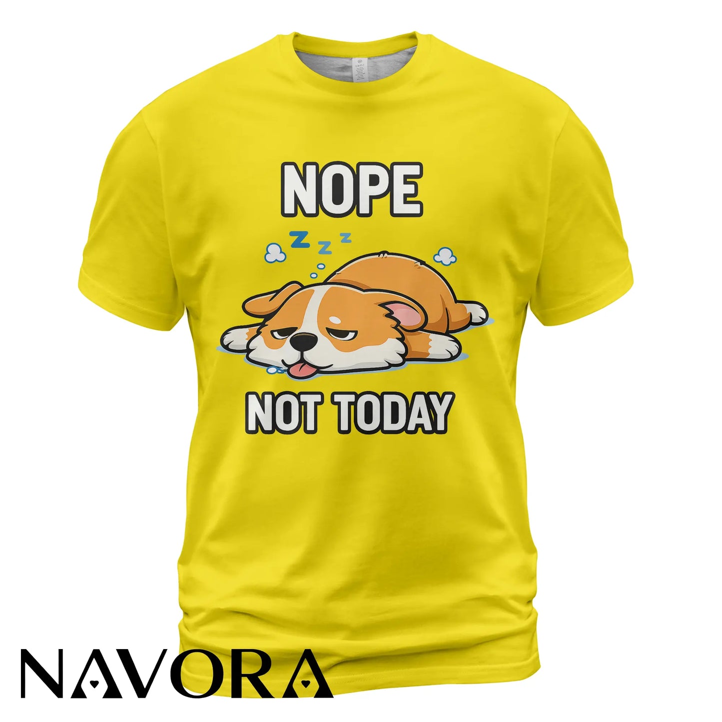 Corgi T-Shirt – Funny “Nope Not Today” Lazy Corgi Shirt