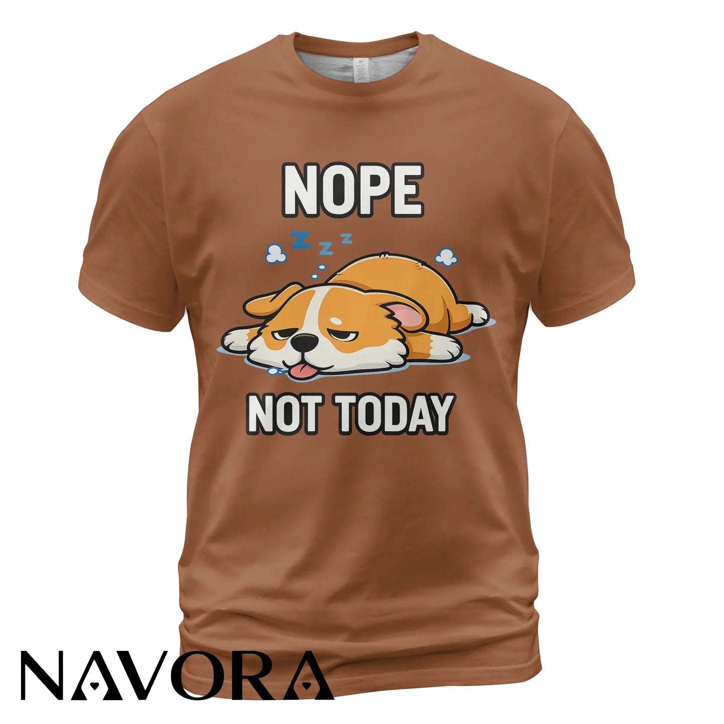 Corgi T-Shirt – Funny “Nope Not Today” Lazy Corgi Shirt
