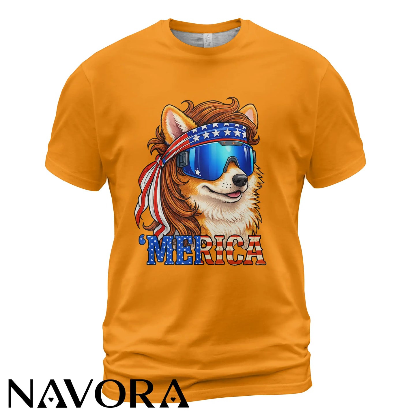 Corgi T-Shirt – Merica Patriotic 4th of July Independence Day Shirt