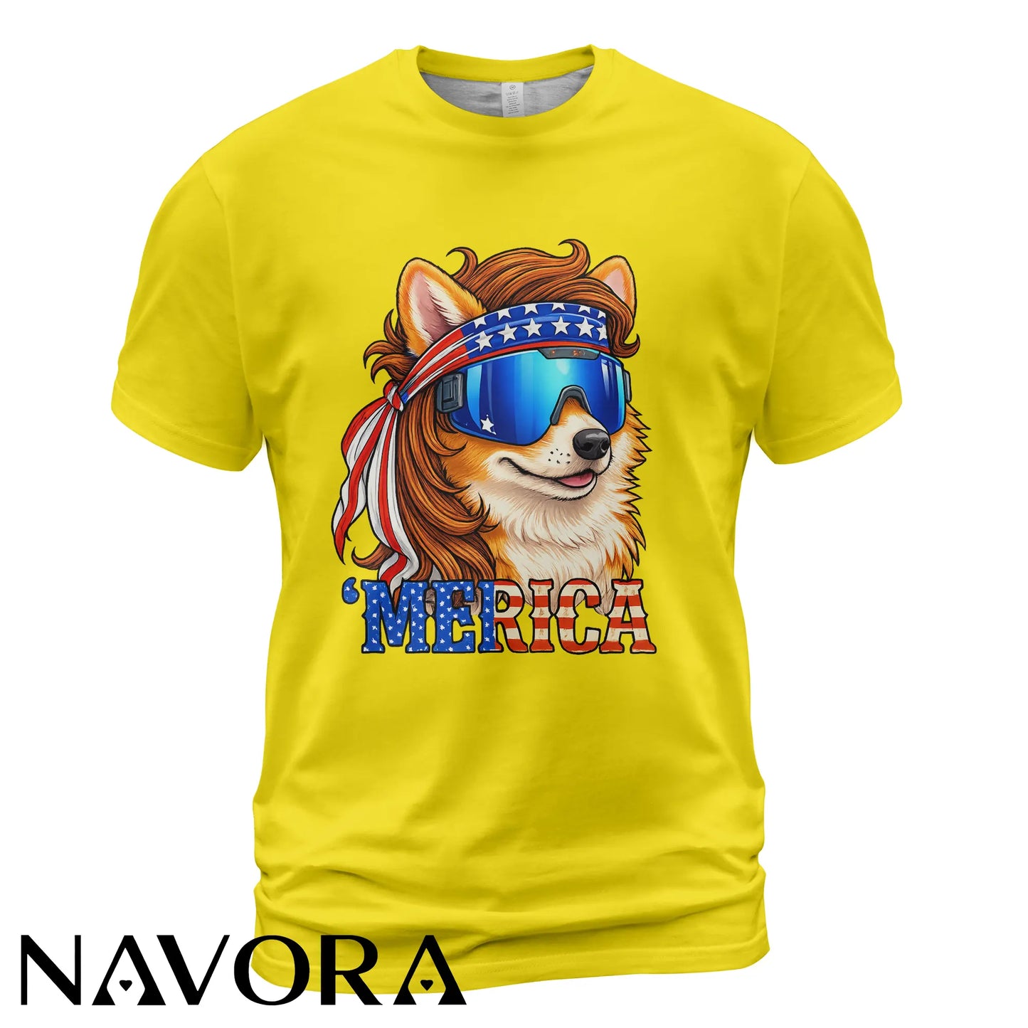 Corgi T-Shirt – Merica Patriotic 4th of July Independence Day Shirt