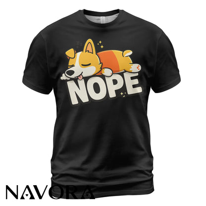 Corgi T-Shirt “NOPE” – Funny & Cute Dog Lover Tee