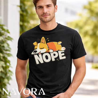Corgi T-Shirt “NOPE” – Funny & Cute Dog Lover Tee