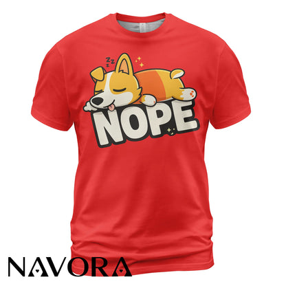 Corgi T-Shirt “NOPE” – Funny & Cute Dog Lover Tee