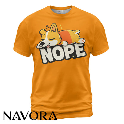 Corgi T-Shirt “NOPE” – Funny & Cute Dog Lover Tee