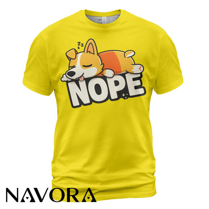 Corgi T-Shirt “NOPE” – Funny & Cute Dog Lover Tee
