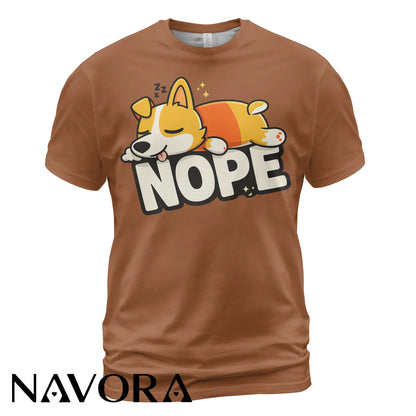 Corgi T-Shirt “NOPE” – Funny & Cute Dog Lover Tee