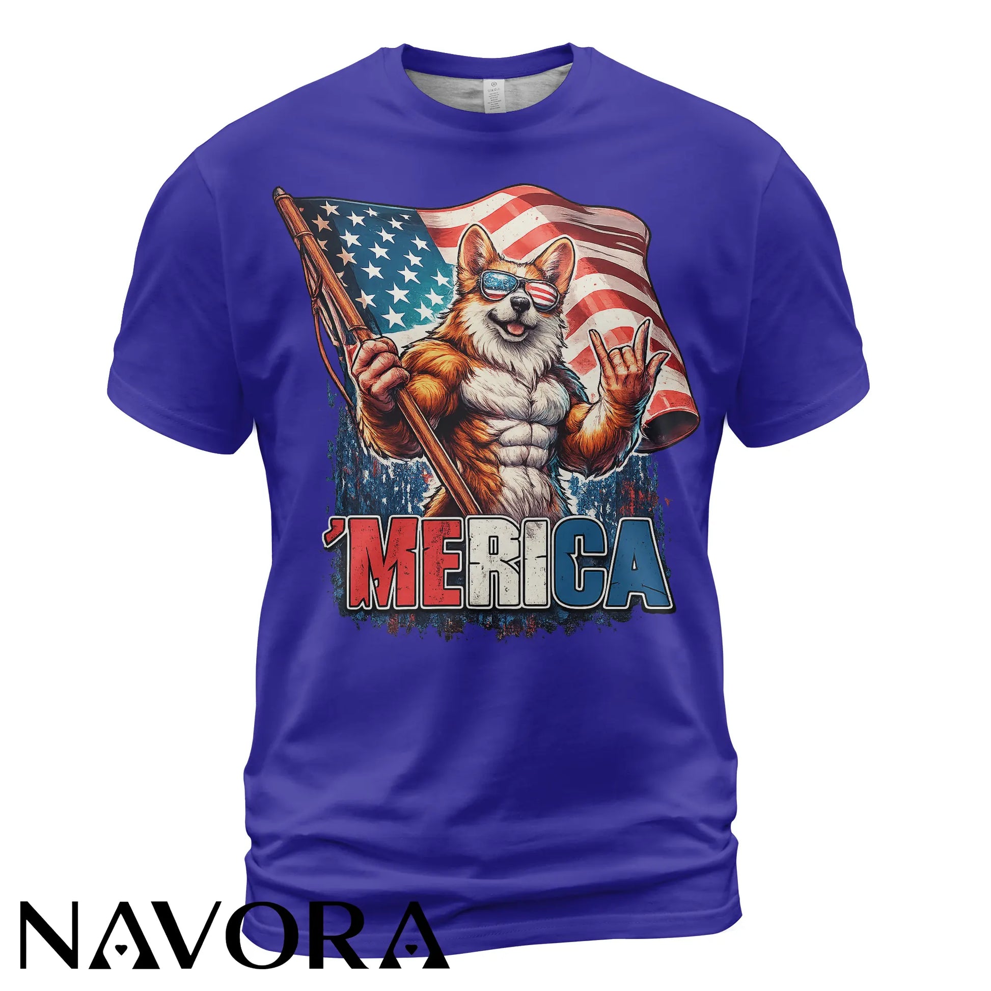Corgi T-Shirt – Patriotic Merica 4th of July Independence Day Shirt