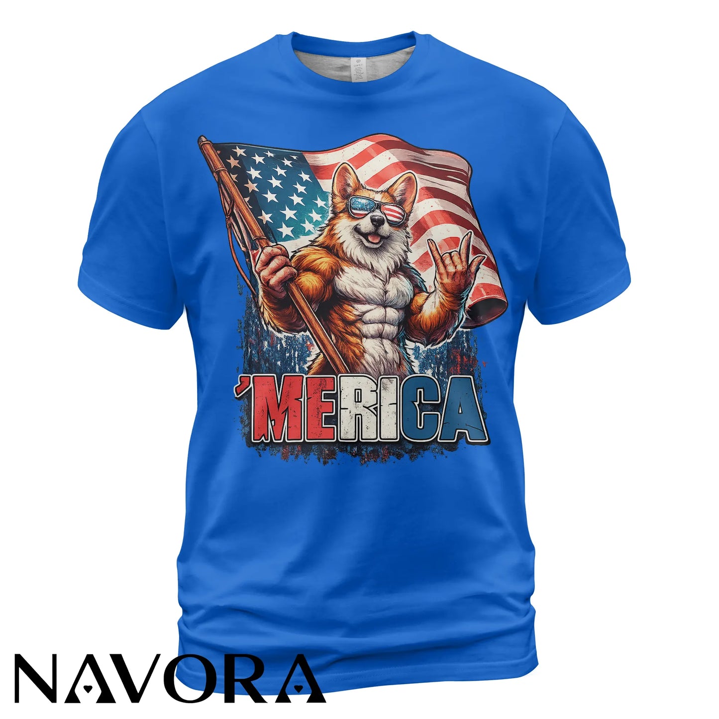 Corgi T-Shirt – Patriotic Merica 4th of July Independence Day Shirt