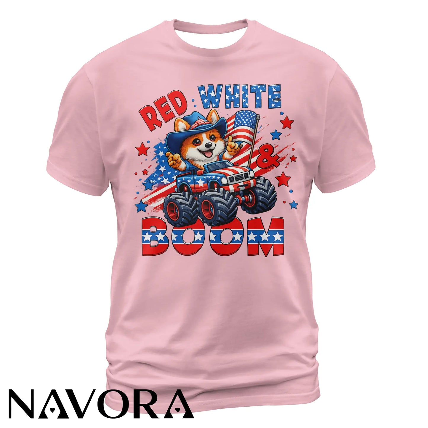 Corgi T-Shirt – Red White & Boom Patriotic 4th of July Shirt