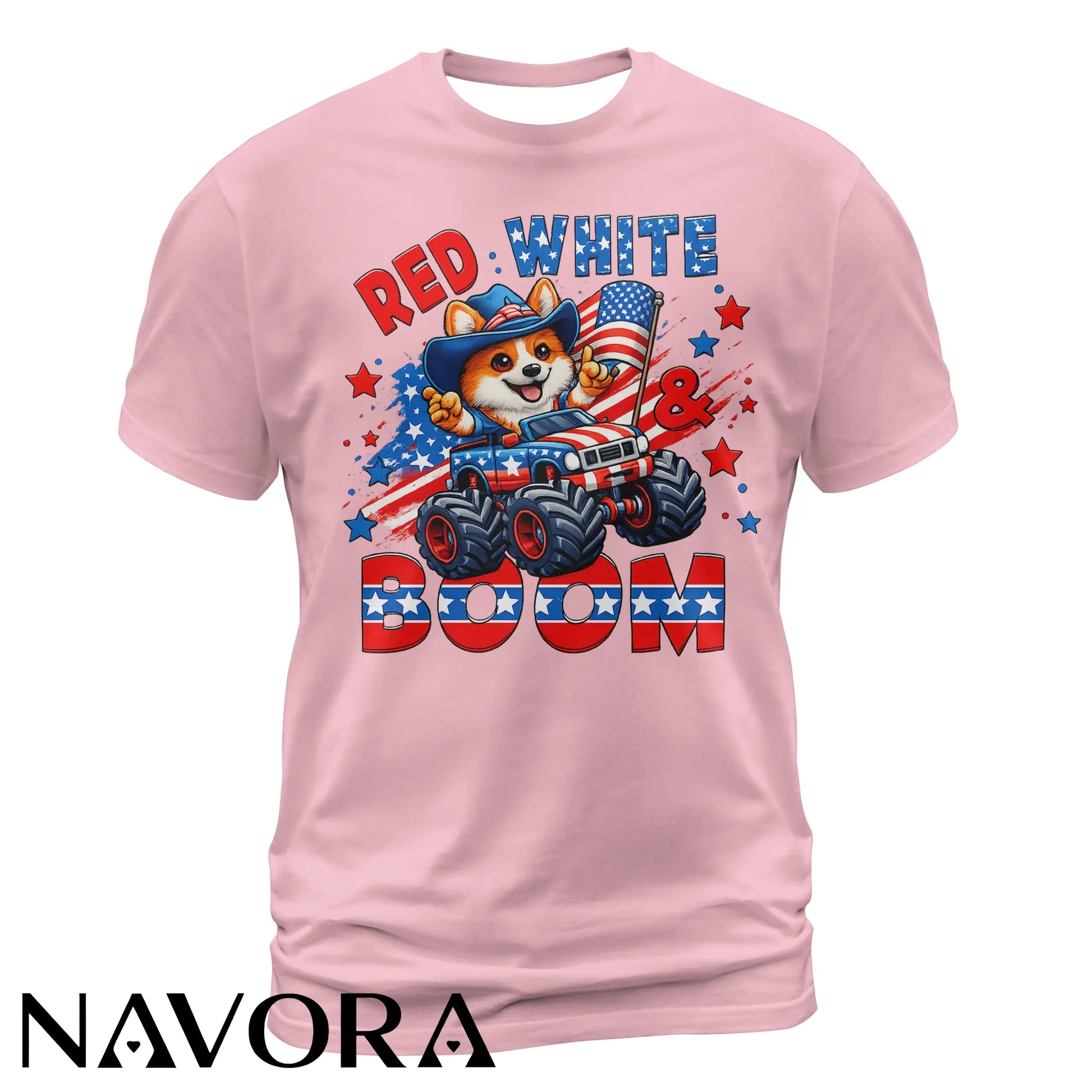 Corgi T-Shirt – Red White & Boom Patriotic 4th of July Shirt