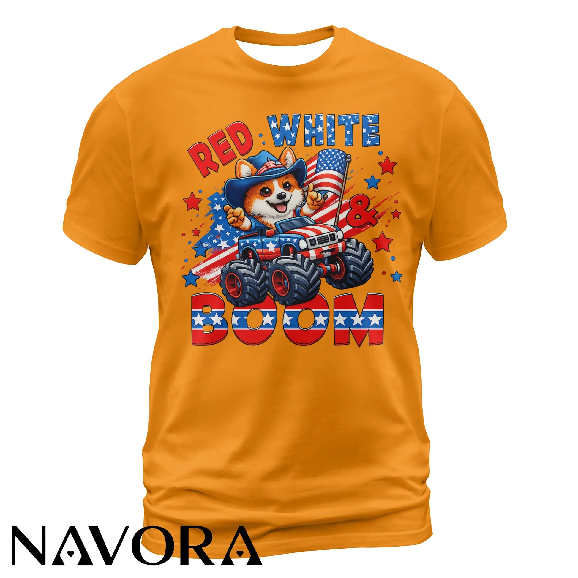 Corgi T-Shirt – Red White & Boom Patriotic 4th of July Shirt