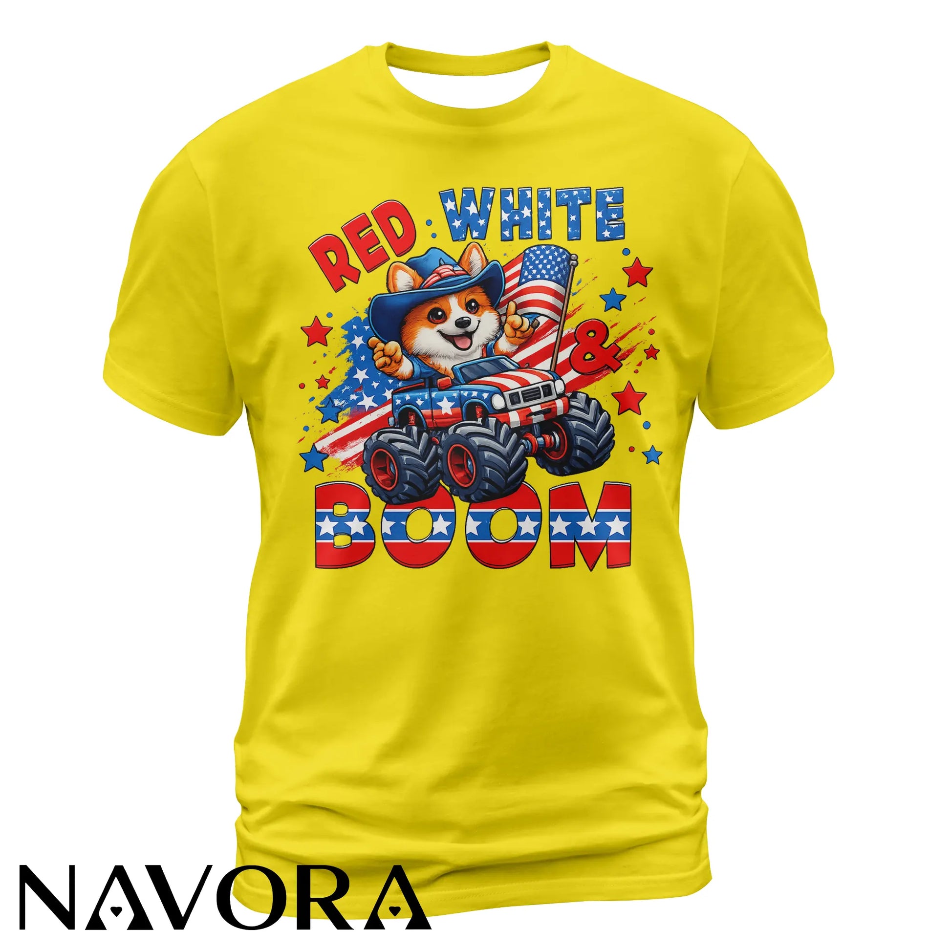 Corgi T-Shirt – Red White & Boom Patriotic 4th of July Shirt
