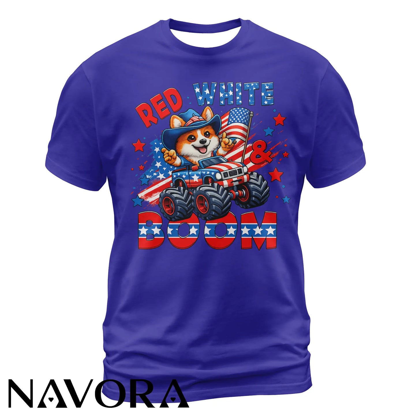 Corgi T-Shirt – Red White & Boom Patriotic 4th of July Shirt