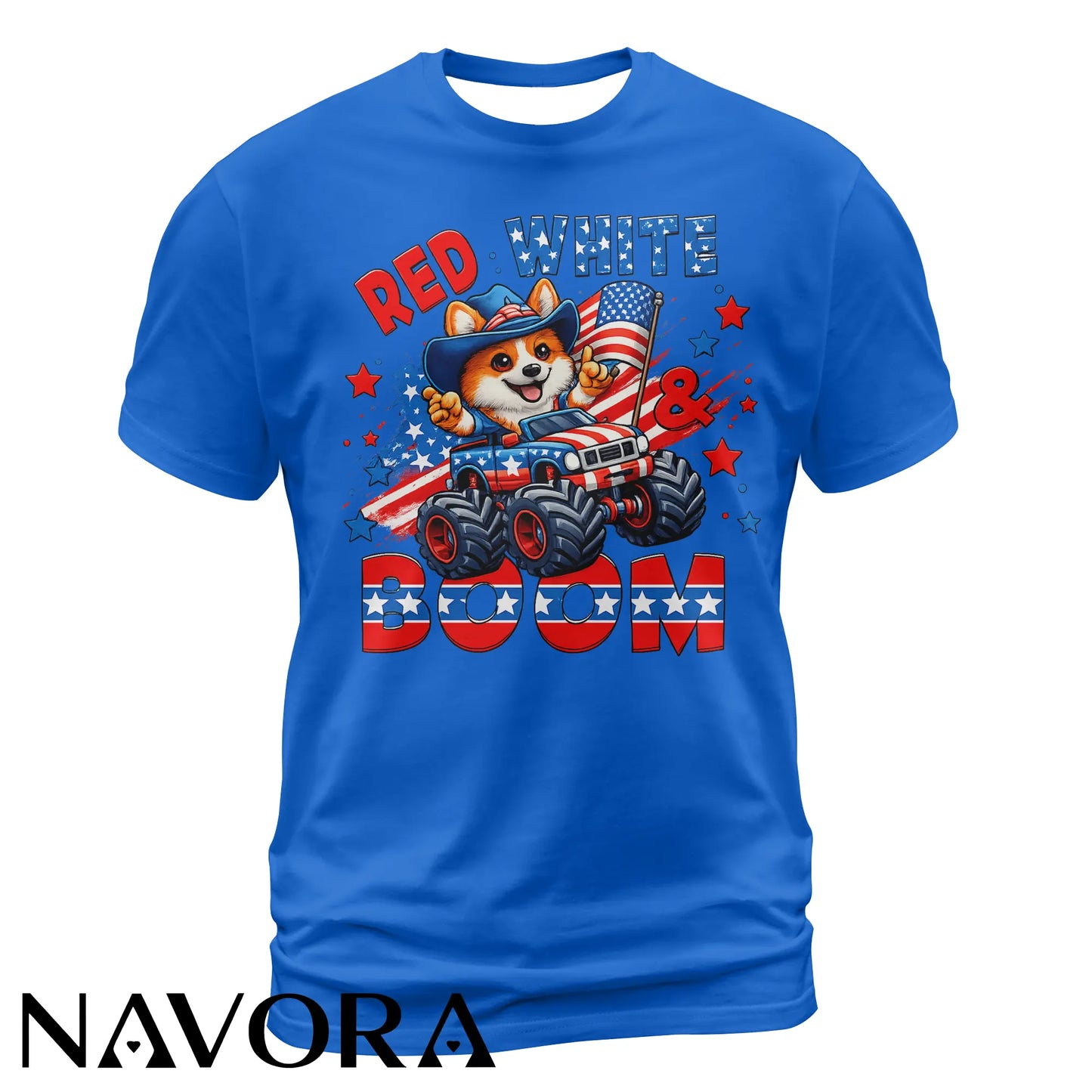 Corgi T-Shirt – Red White & Boom Patriotic 4th of July Shirt