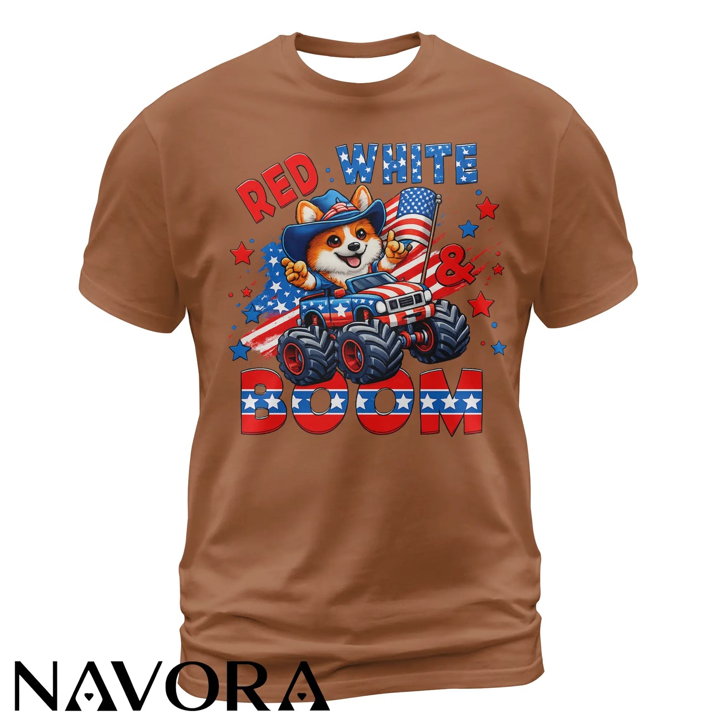 Corgi T-Shirt – Red White & Boom Patriotic 4th of July Shirt