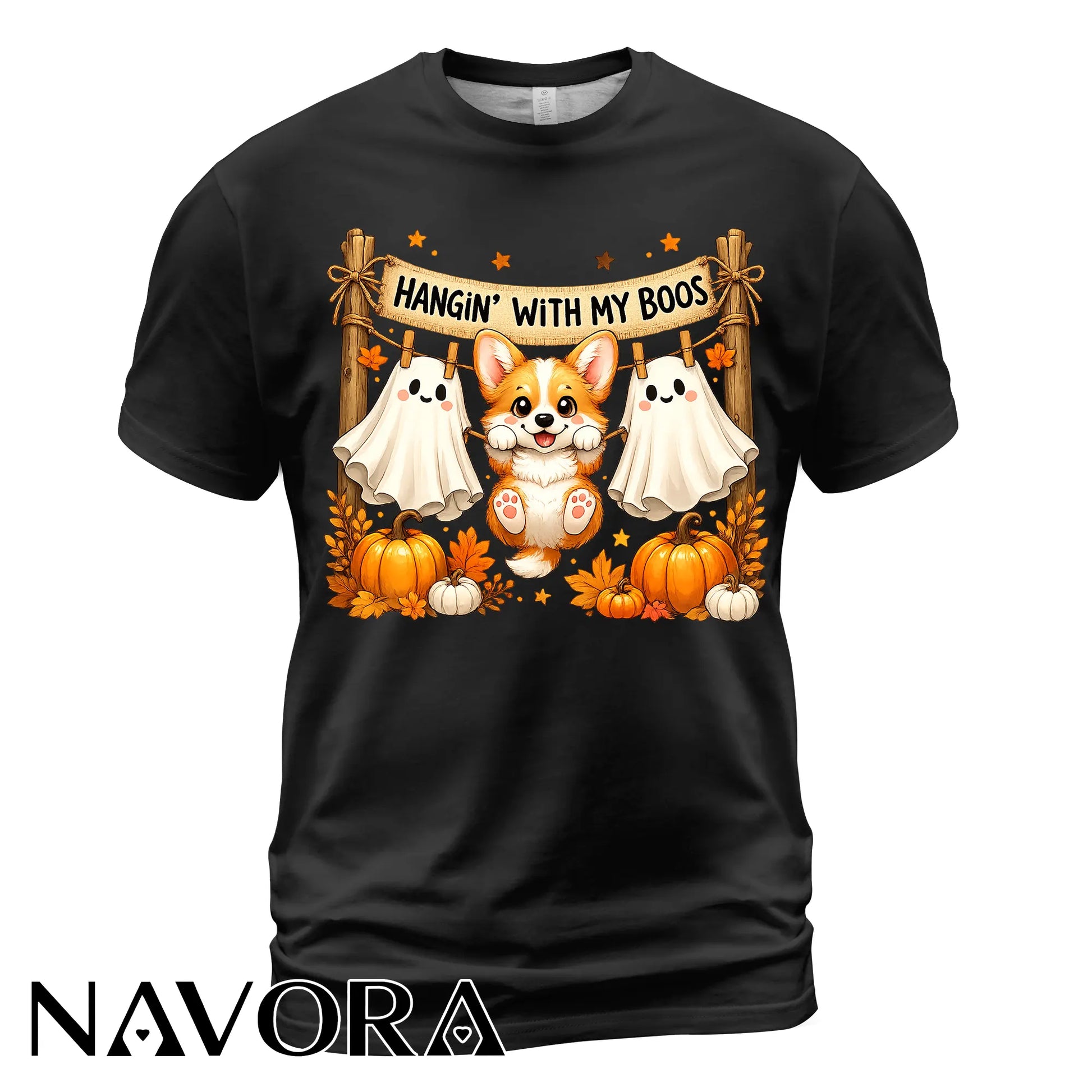 Corgi Halloween T-Shirt Hangin’ With My Boos