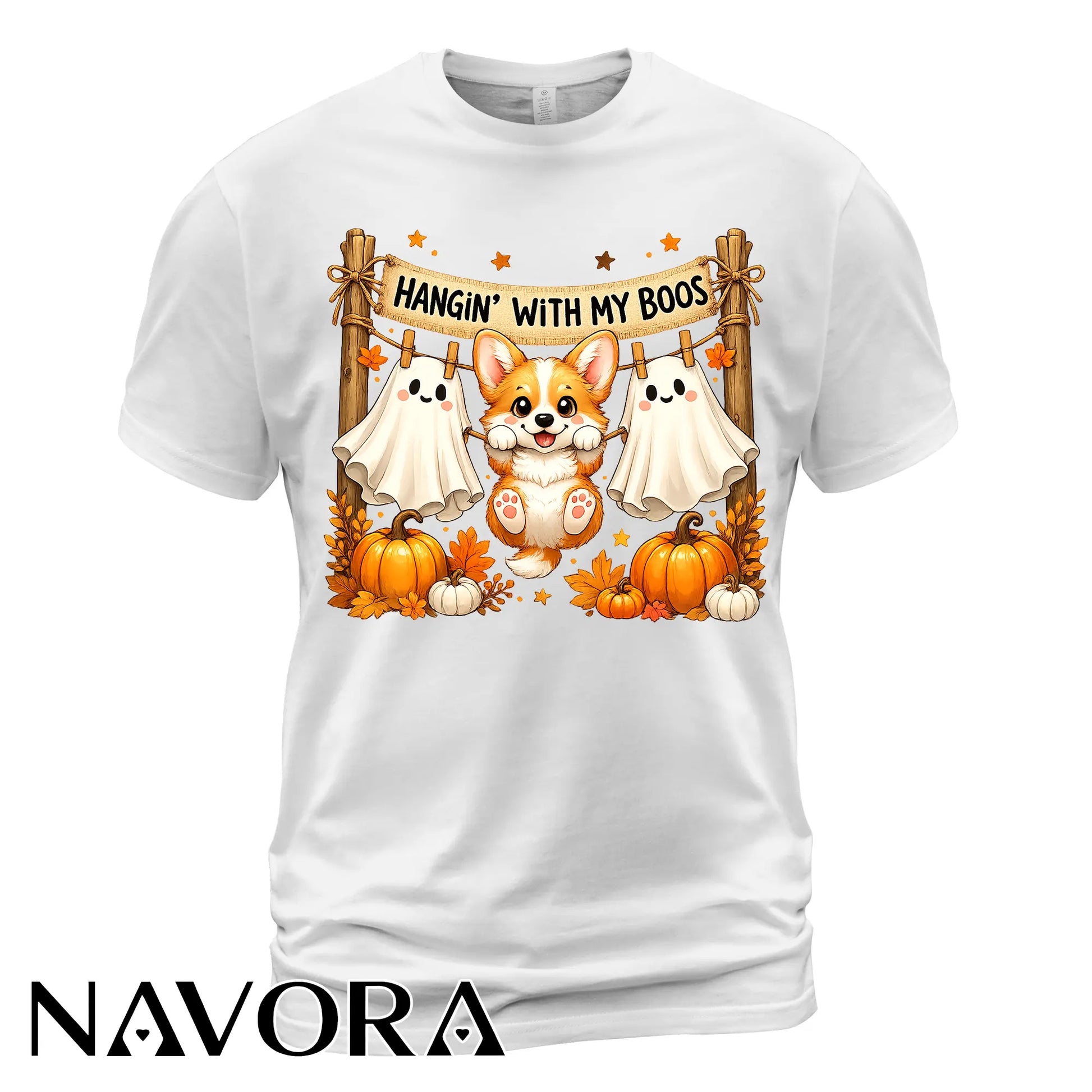 Corgi Halloween T-Shirt Hangin’ With My Boos