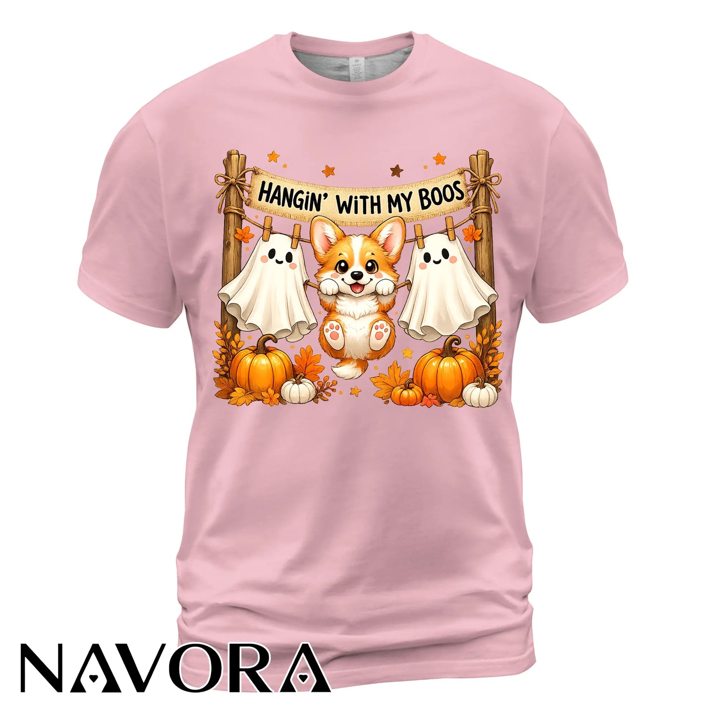 Corgi Halloween T-Shirt Hangin’ With My Boos