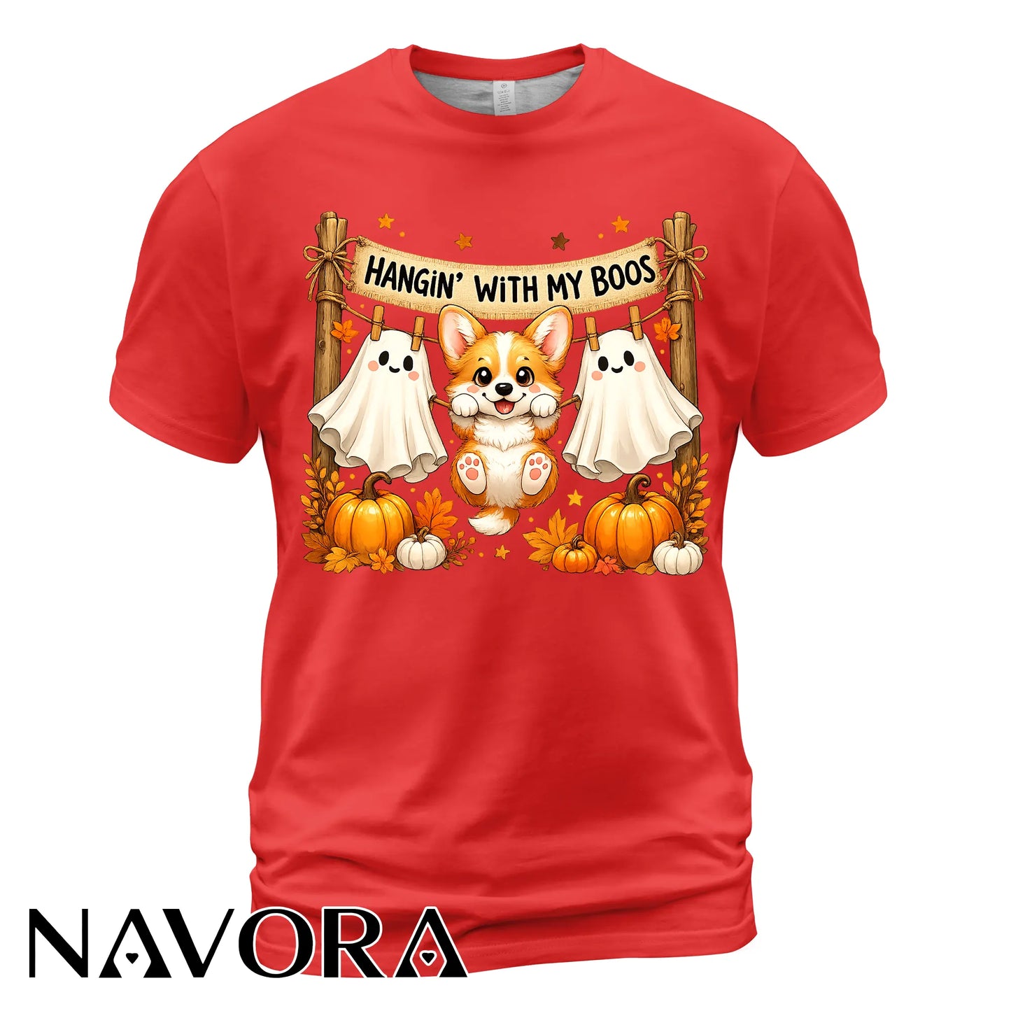 Corgi Halloween T-Shirt Hangin’ With My Boos