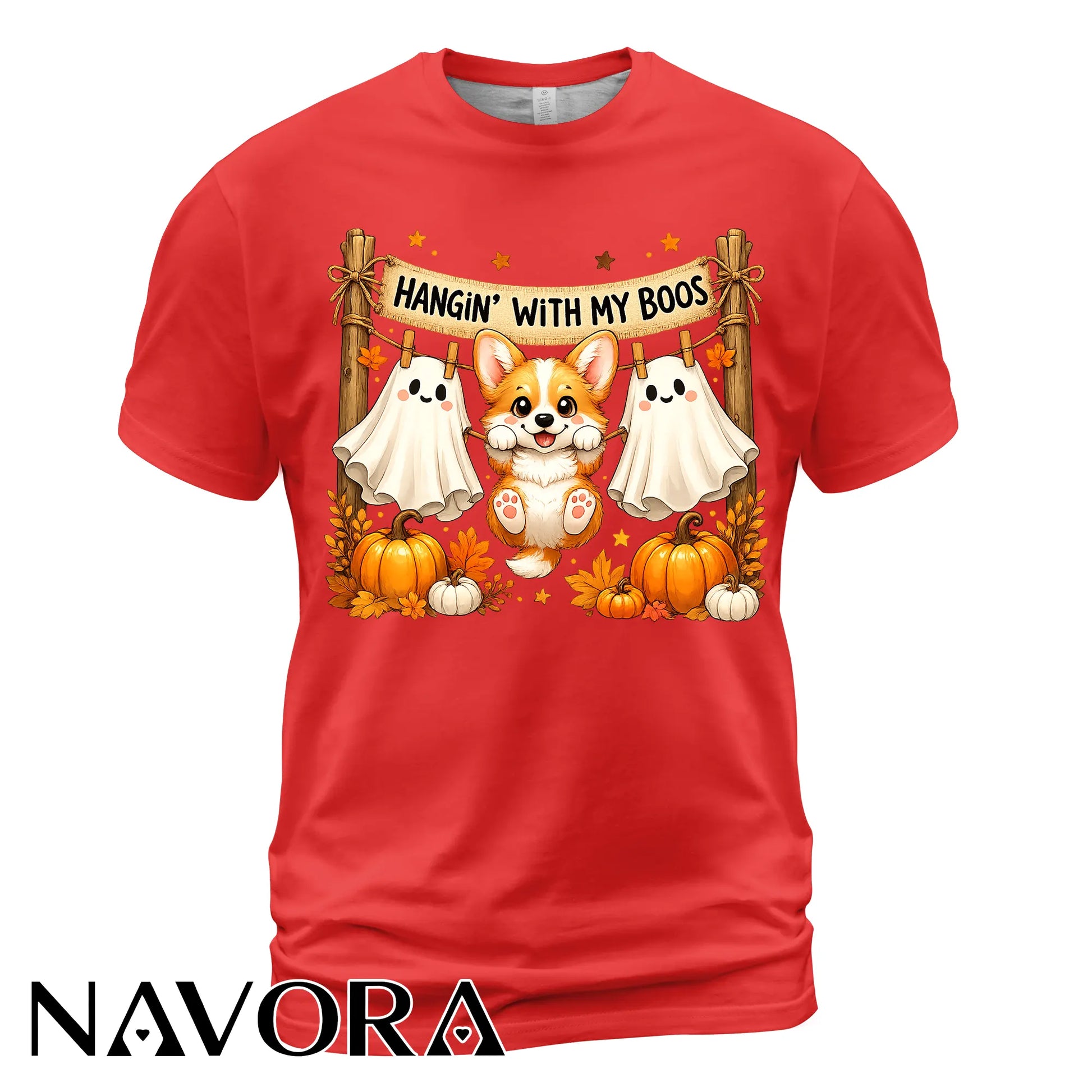 Corgi Halloween T-Shirt Hangin’ With My Boos