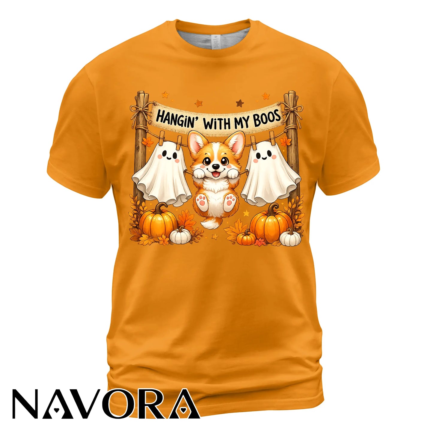 Corgi Halloween T-Shirt Hangin’ With My Boos