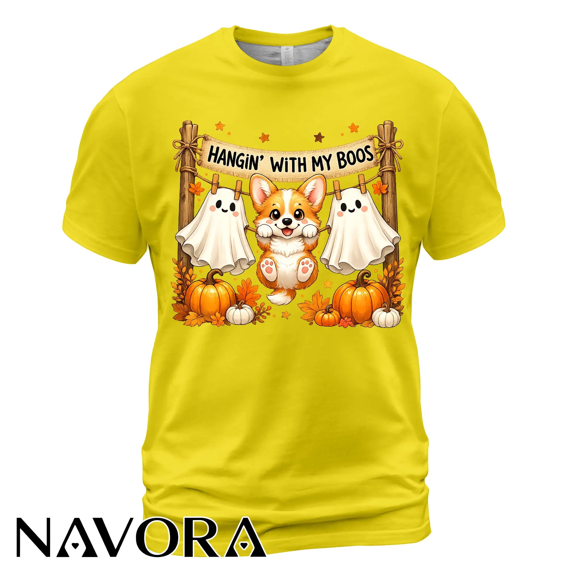 Corgi Halloween T-Shirt Hangin’ With My Boos