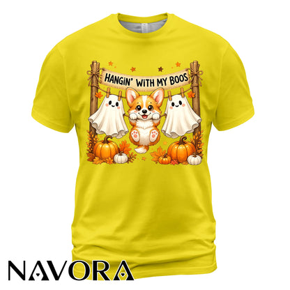 Corgi Halloween T-Shirt Hangin’ With My Boos