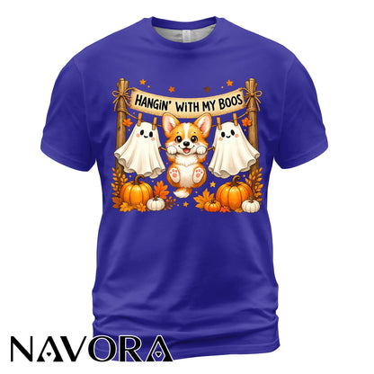 Corgi Halloween T-Shirt Hangin’ With My Boos