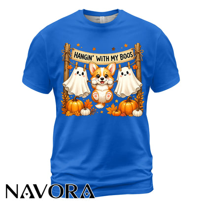 Corgi Halloween T-Shirt Hangin’ With My Boos