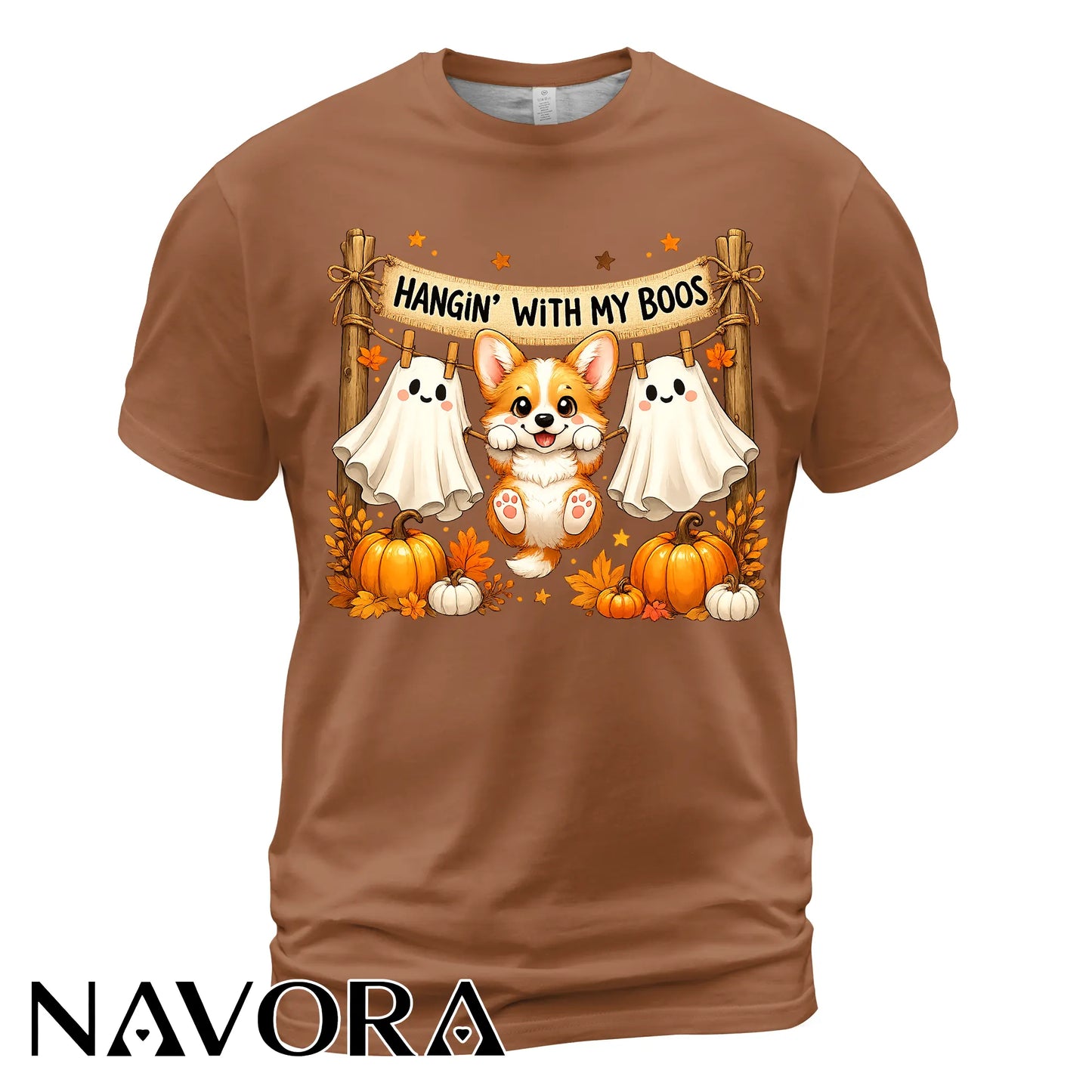 Corgi Halloween T-Shirt Hangin’ With My Boos