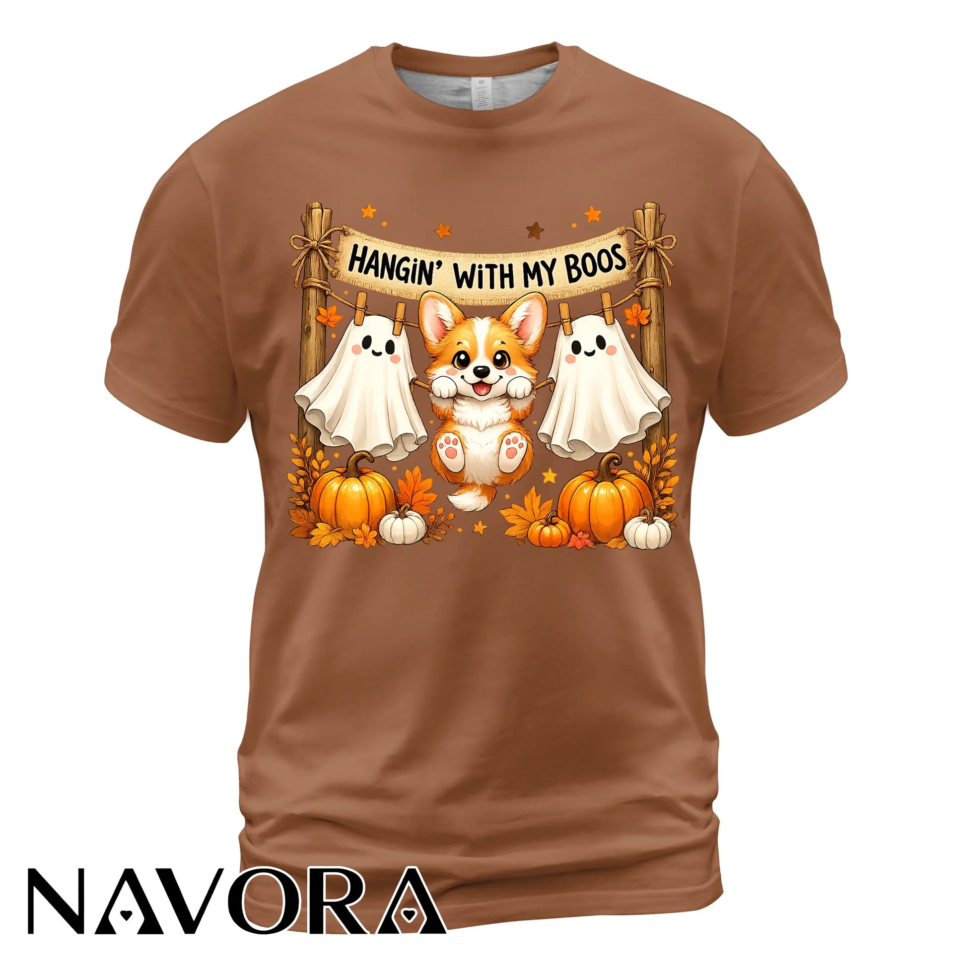 Corgi Halloween T-Shirt Hangin’ With My Boos