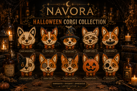 Corgi Halloween Wooden Block