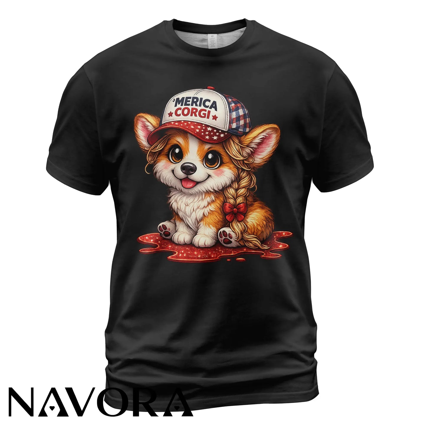 Corgi T-Shirt Merica Corgi – Cute 4th of July Independence Day Shirt