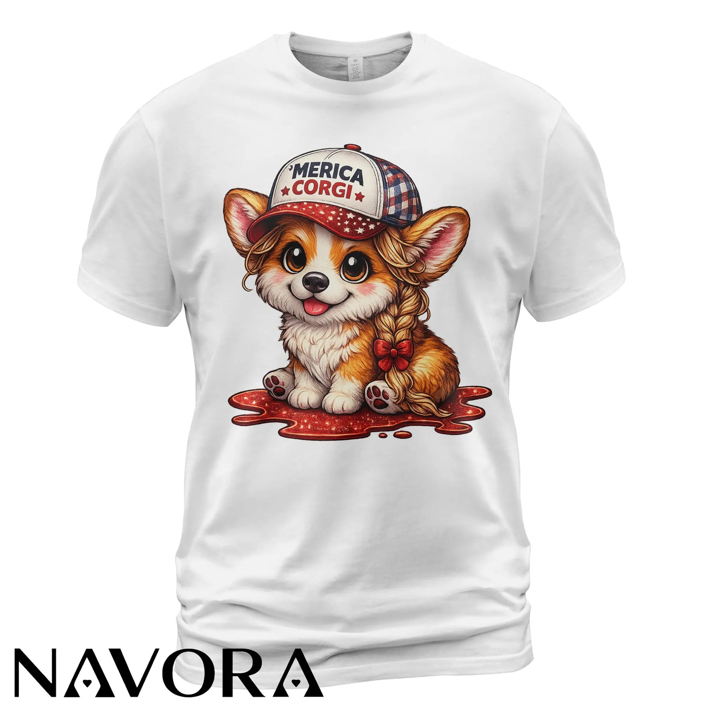 Corgi T-Shirt Merica Corgi – Cute 4th of July Independence Day Shirt