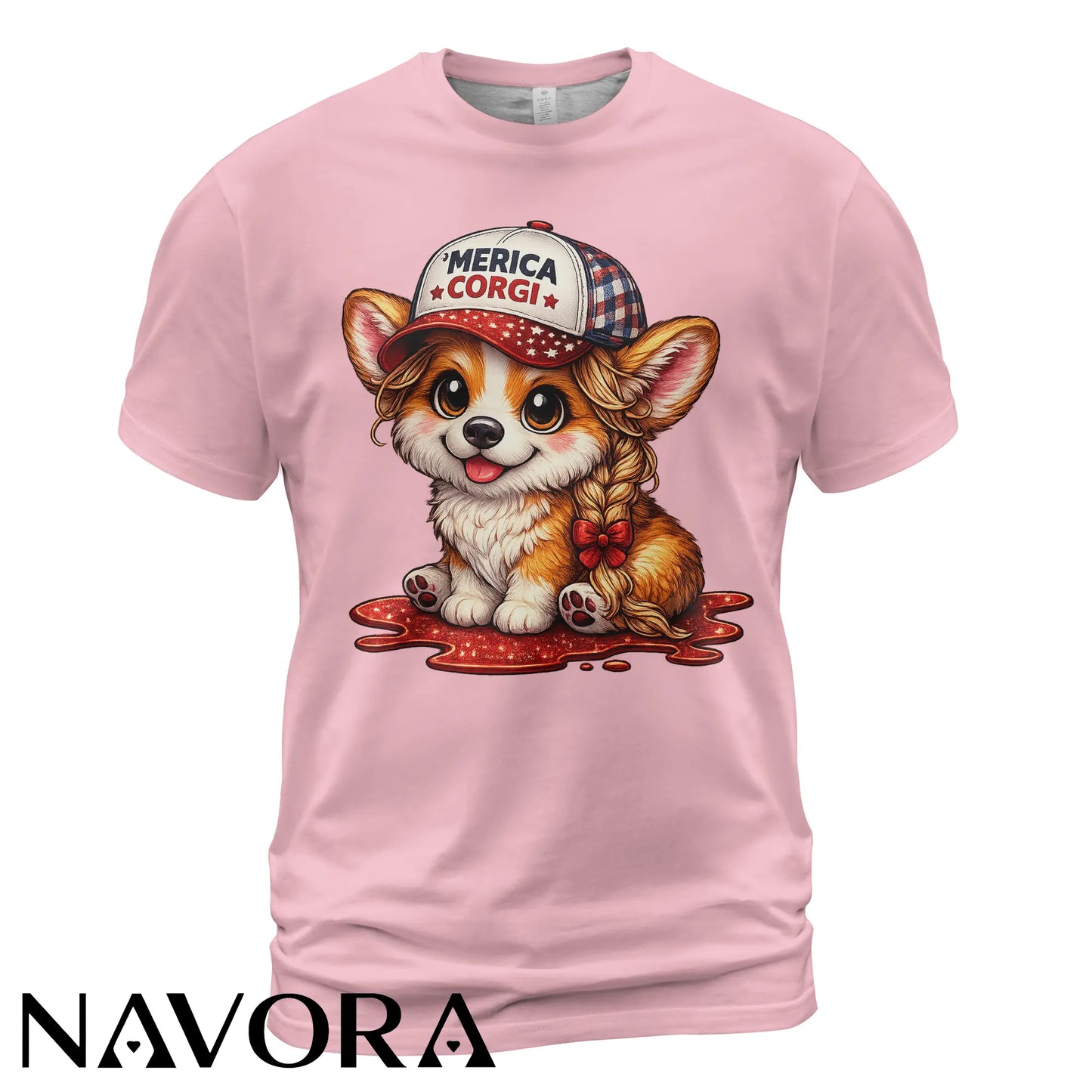 Corgi T-Shirt Merica Corgi – Cute 4th of July Independence Day Shirt