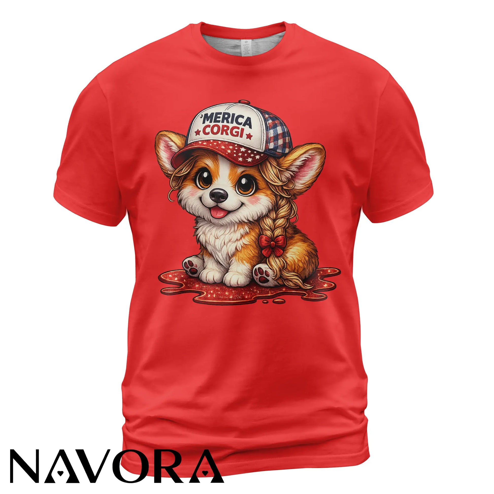 Corgi T-Shirt Merica Corgi – Cute 4th of July Independence Day Shirt