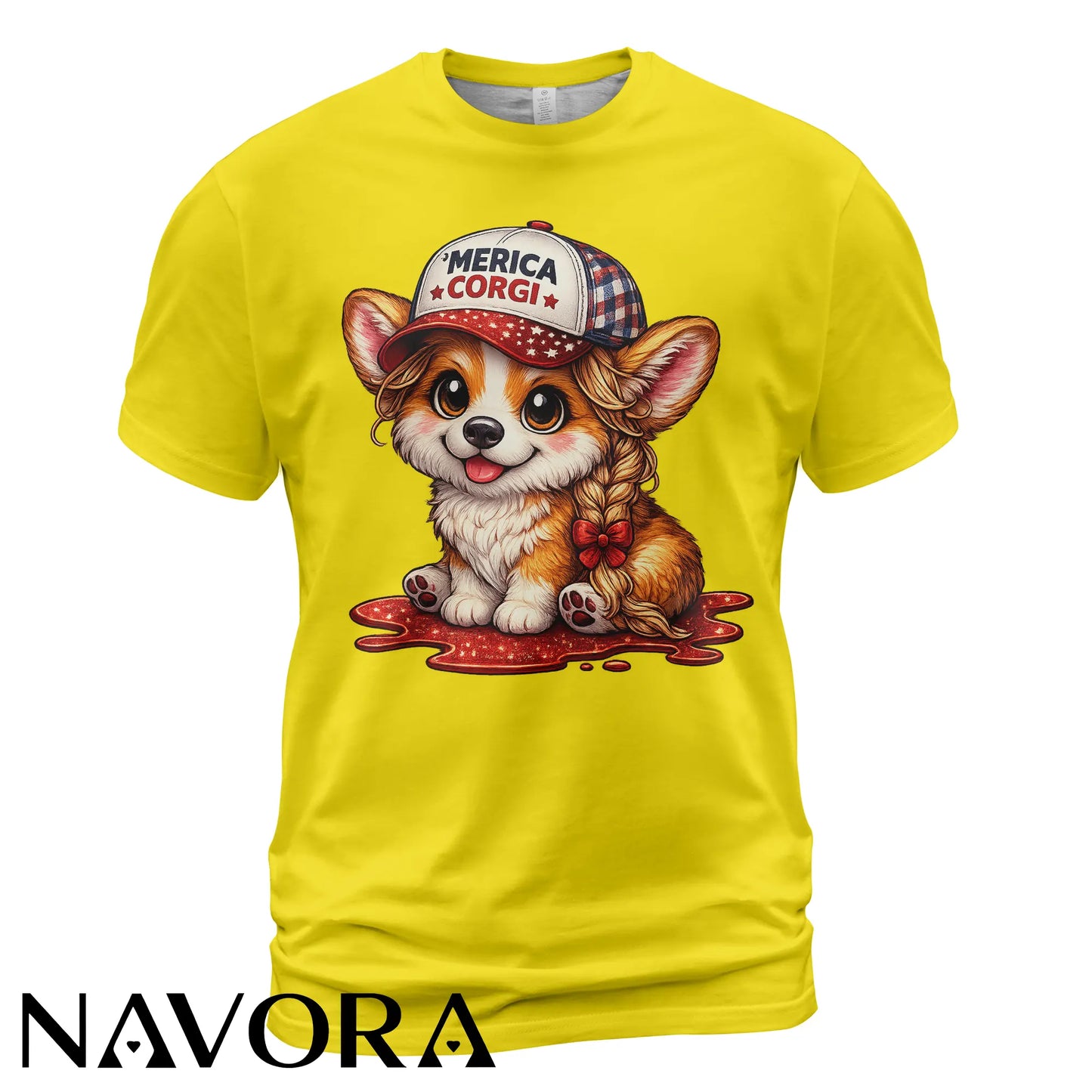 Corgi T-Shirt Merica Corgi – Cute 4th of July Independence Day Shirt