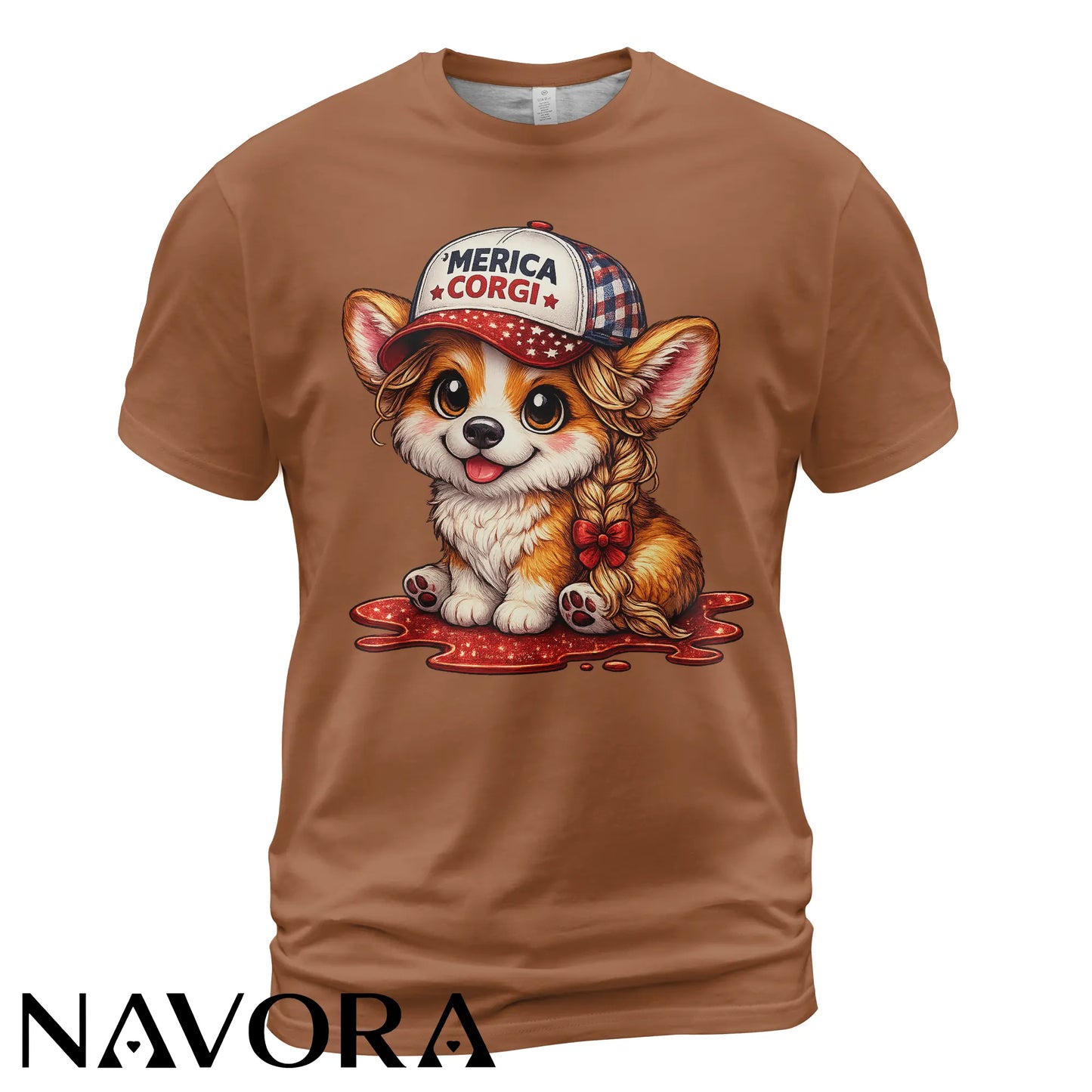 Corgi T-Shirt Merica Corgi – Cute 4th of July Independence Day Shirt