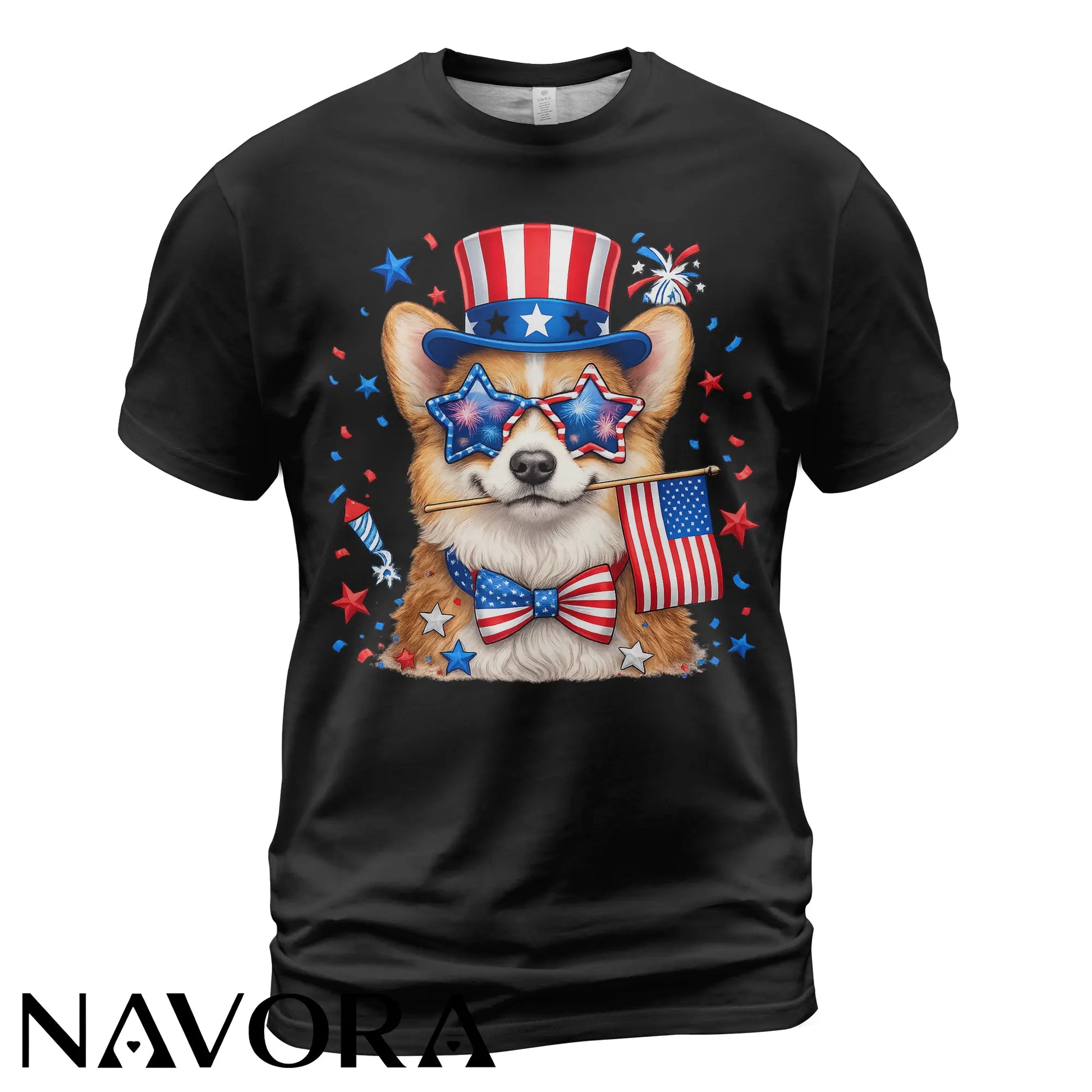 Corgi T-Shirt Patriotic 4th of July Independence Day Celebration
