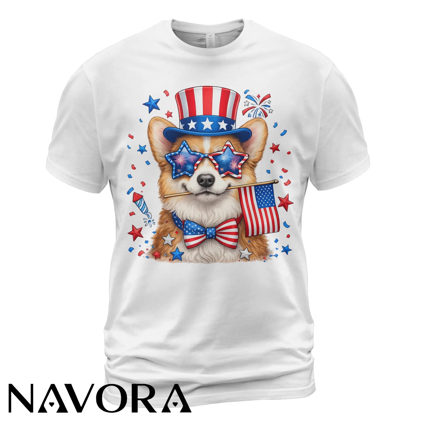 Corgi T-Shirt Patriotic 4th of July Independence Day Celebration